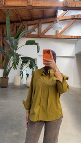 MILA TIE BLOUSE OLIVE