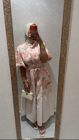 SHORT SLEEVE FLOWER DRESS