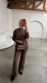 LIVIA KNIT SET- MOCHA