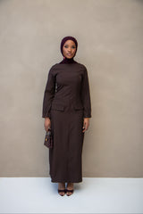 ILONA DRESS BROWN