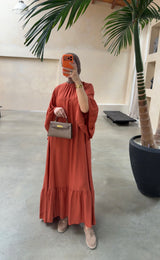 LINDA DRESS TERRACOTTA