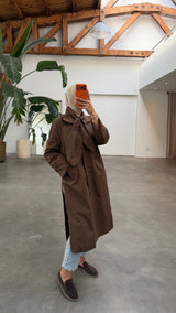SCARF TRENCHCOAT BROWN