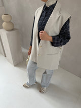OVERSIZED GILET BEIGE