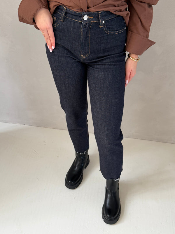 MOM JEANS QH DARK BLUE