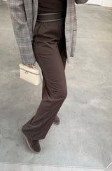 Inspired Wide Leg Pants Brown