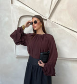 LOU RUFFLE BLOUSE