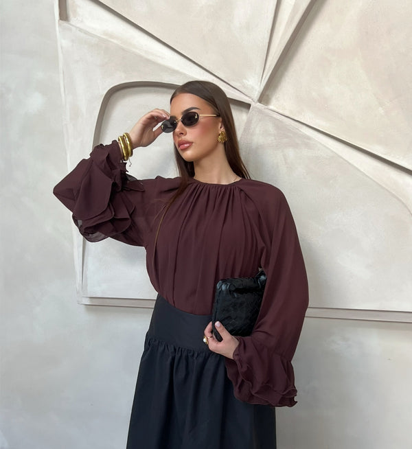 LOU RUFFLE BLOUSE