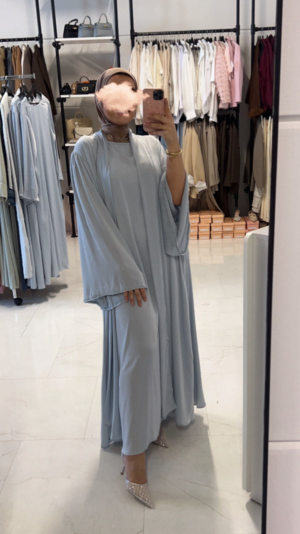 ABAYA SET YASMINA LIGHT BLUE