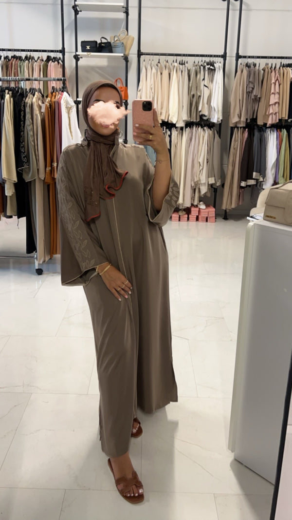 ARIA OVERSIZED ABAYA TAUPE