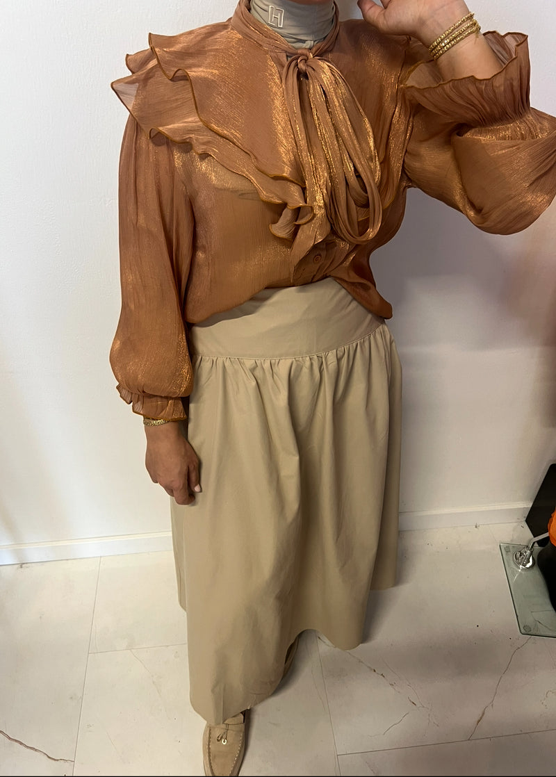 SANA BLOUSE WARM APRICOT