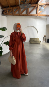 FARAH DRESS TERRACOTTA