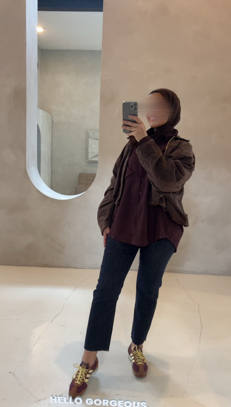 Delina oversized blouse BORDEAUX