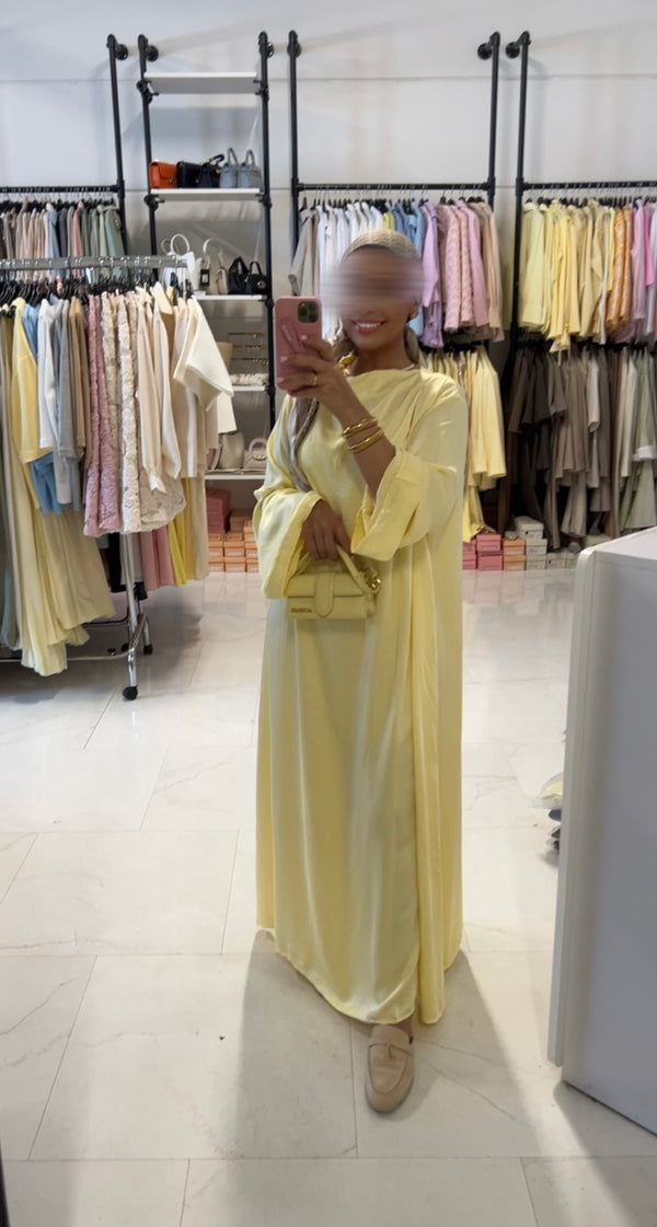 ABAYA NOOR BUTTER YELLOW