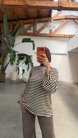STRIPED LONGSLEEVE BROWN