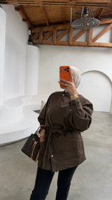 OVERSIZED BELTED VEST