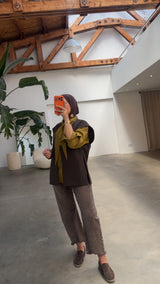 MILA TIE BLOUSE OLIVE