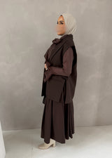 OVERSIZED GILET BROWN