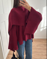 SARA SCARF JACKET BORDEAUX