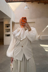 LIANA OVERSIZED GILET BEIGE