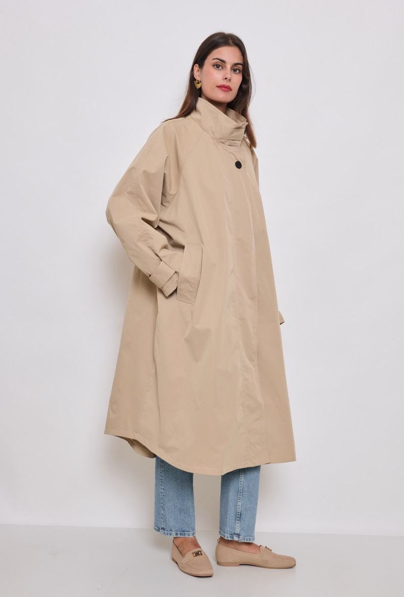 LONG OVERSIZED TRENCHCOAT BEIGE