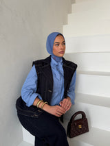 JEANS GILET DARK BLUE