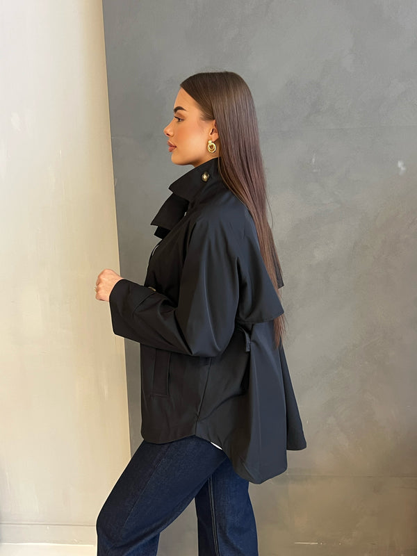 Basic trenchcoat black