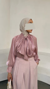 EMNA SATIN BLOUSE PINK