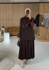 OVERSIZED GILET BROWN