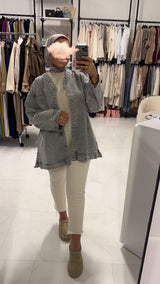 LYLY JEANS BLOUSE GRAY