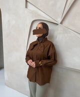 HANORA BLOUSE BROWN