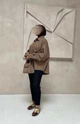 Delina oversized blouse TAUPE