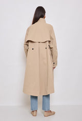 LONG OVERSIZED TRENCHCOAT BEIGE