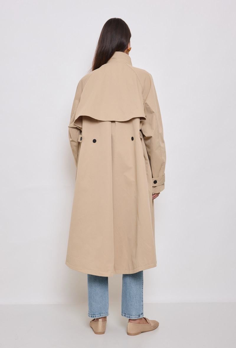 LONG OVERSIZED TRENCHCOAT BEIGE