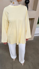 OVERSIZED COTTON SHIRT YELLOW