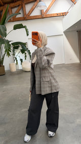 BOYFRIEND OVERSIZED BLAZER TAUPE
