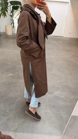 SCARF TRENCHCOAT BROWN