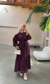 KELIA DRESS BURGUNDY