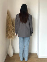 ÉLYA OVERSIZED BLAZER GRAY