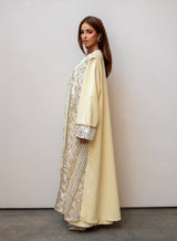 SLEEVELESS KIMONO SET WITH CAFTAN EFFECT YELLOW