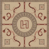 HANORA SIGNATURE SILK SCARF- MOCHA BROWN