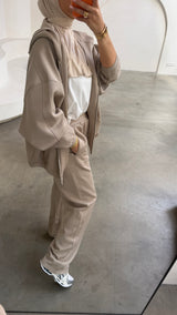 ESSENTIAL OVERSIZED PANTS- BEIGE
