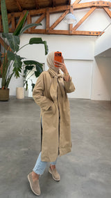 SCARF TRENCHCOAT BEIGE