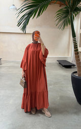 LINDA DRESS TERRACOTTA