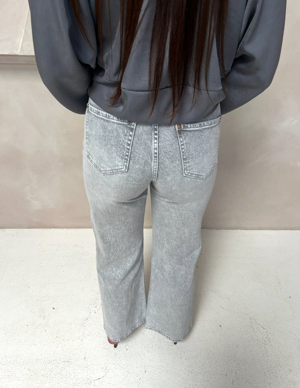 ELYA QUEEN HEARTS JEANS GRAY