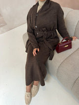 KNITTED SET BROWN