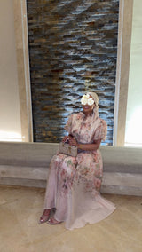 NOUR SHORT SLEEVE FLOWER DRESS