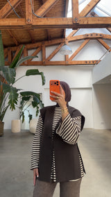 STRIPED LONGSLEEVE BROWN