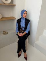 JEANS GILET DARK BLUE