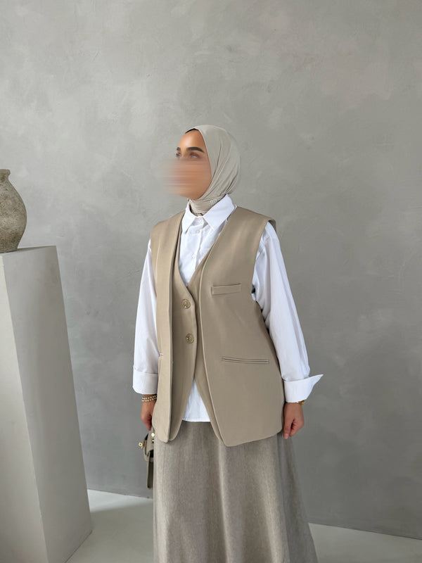 GILET BEIGE