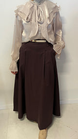 DELINA SKIRT MAHOGANY BROWN